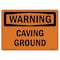 Signmission Safety Sign, OSHA WARNING, 3.5" Height, Caving Ground, Landscape OS-WS-D-35-L-12017 - alternate 1